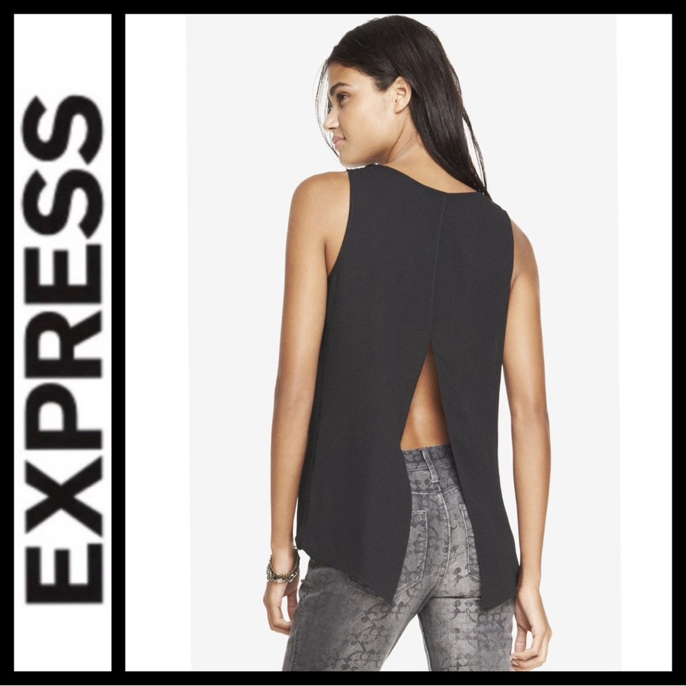 Express Sequin Split Back Tank Top - image 2